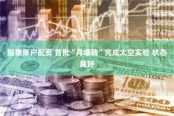 股票账户配资 首批“月壤砖”完成太空实验 状态良好