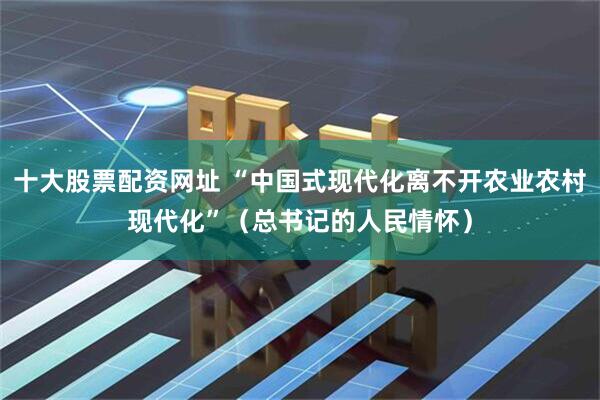 十大股票配资网址 “中国式现代化离不开农业农村现代化”（总书记的人民情怀）